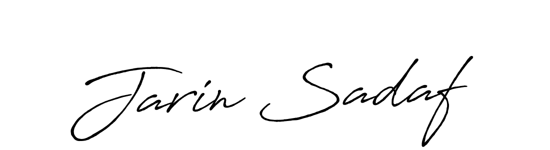 Jarin Sadaf stylish signature style. Best Handwritten Sign (Antro_Vectra_Bolder) for my name. Handwritten Signature Collection Ideas for my name Jarin Sadaf. Jarin Sadaf signature style 7 images and pictures png
