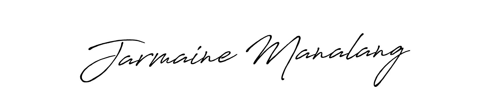 Also You can easily find your signature by using the search form. We will create Jarmaine Manalang name handwritten signature images for you free of cost using Antro_Vectra_Bolder sign style. Jarmaine Manalang signature style 7 images and pictures png