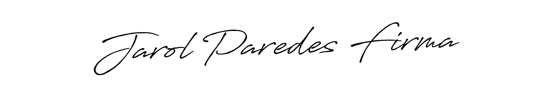 Make a beautiful signature design for name Jarol Paredes Firma. With this signature (Antro_Vectra_Bolder) style, you can create a handwritten signature for free. Jarol Paredes Firma signature style 7 images and pictures png