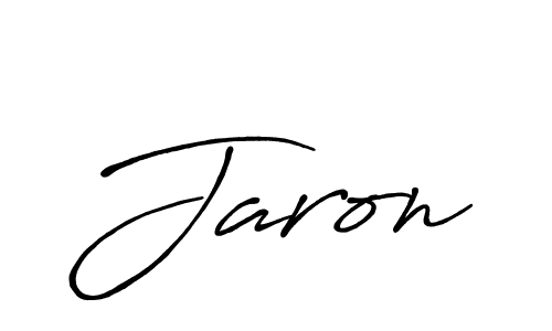 Use a signature maker to create a handwritten signature online. With this signature software, you can design (Antro_Vectra_Bolder) your own signature for name Jaron. Jaron signature style 7 images and pictures png