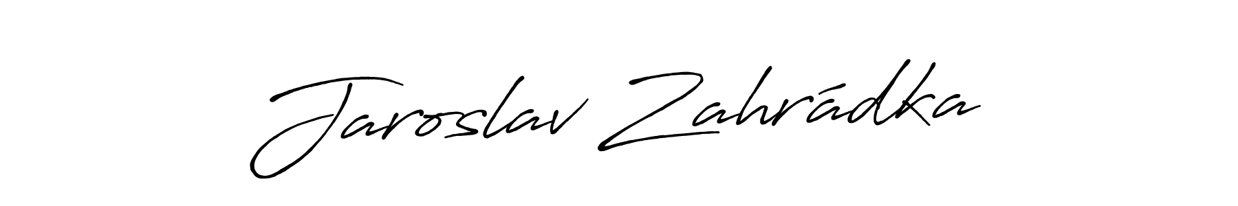Create a beautiful signature design for name Jaroslav Zahrádka. With this signature (Antro_Vectra_Bolder) fonts, you can make a handwritten signature for free. Jaroslav Zahrádka signature style 7 images and pictures png