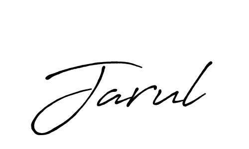 Jarul stylish signature style. Best Handwritten Sign (Antro_Vectra_Bolder) for my name. Handwritten Signature Collection Ideas for my name Jarul. Jarul signature style 7 images and pictures png