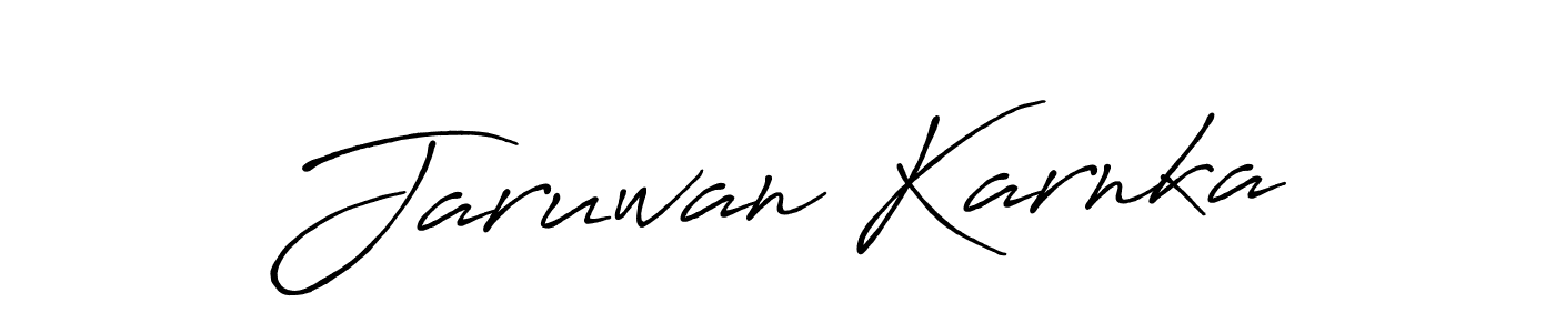 Design your own signature with our free online signature maker. With this signature software, you can create a handwritten (Antro_Vectra_Bolder) signature for name Jaruwan Karnka. Jaruwan Karnka signature style 7 images and pictures png