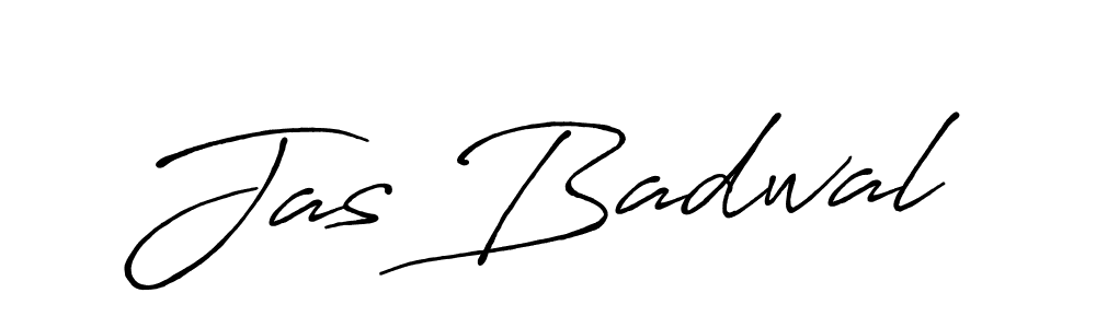 Create a beautiful signature design for name Jas Badwal. With this signature (Antro_Vectra_Bolder) fonts, you can make a handwritten signature for free. Jas Badwal signature style 7 images and pictures png