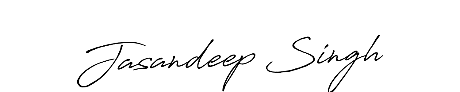 Make a beautiful signature design for name Jasandeep Singh. With this signature (Antro_Vectra_Bolder) style, you can create a handwritten signature for free. Jasandeep Singh signature style 7 images and pictures png