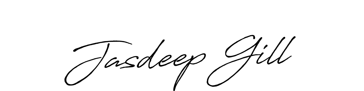 Jasdeep Gill stylish signature style. Best Handwritten Sign (Antro_Vectra_Bolder) for my name. Handwritten Signature Collection Ideas for my name Jasdeep Gill. Jasdeep Gill signature style 7 images and pictures png