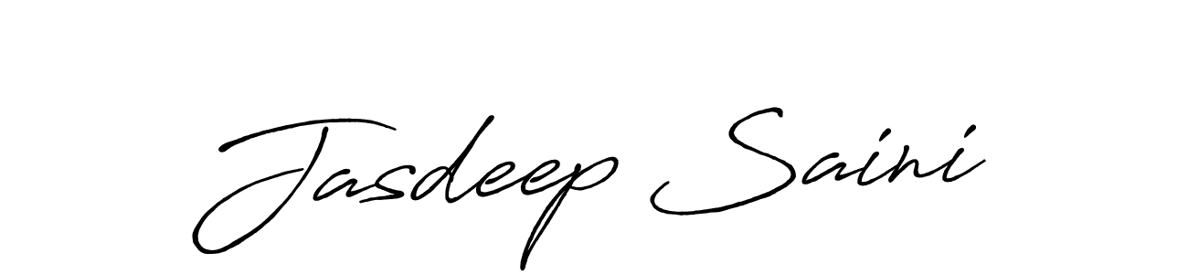 Create a beautiful signature design for name Jasdeep Saini. With this signature (Antro_Vectra_Bolder) fonts, you can make a handwritten signature for free. Jasdeep Saini signature style 7 images and pictures png