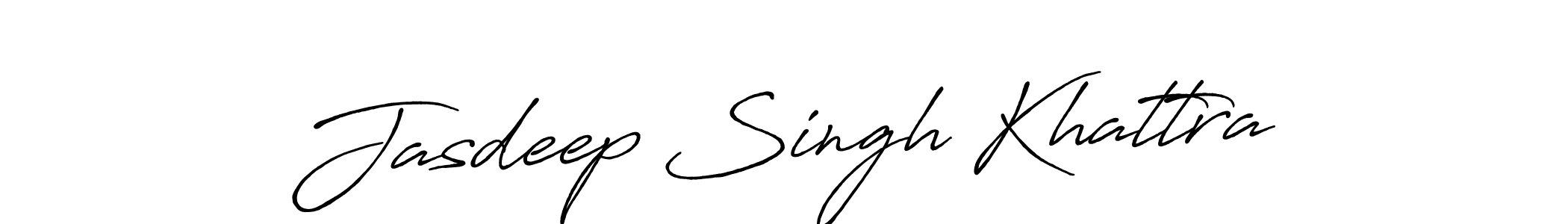 Create a beautiful signature design for name Jasdeep Singh Khattra. With this signature (Antro_Vectra_Bolder) fonts, you can make a handwritten signature for free. Jasdeep Singh Khattra signature style 7 images and pictures png