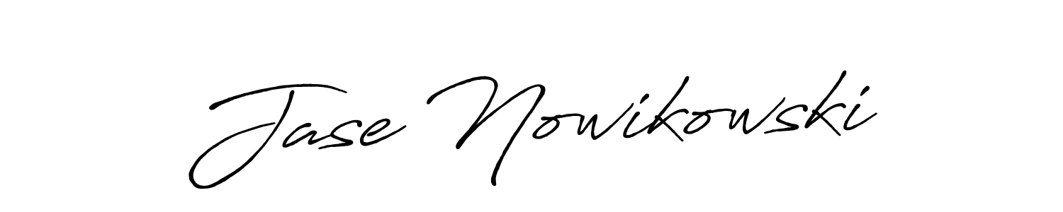 How to make Jase Nowikowski name signature. Use Antro_Vectra_Bolder style for creating short signs online. This is the latest handwritten sign. Jase Nowikowski signature style 7 images and pictures png