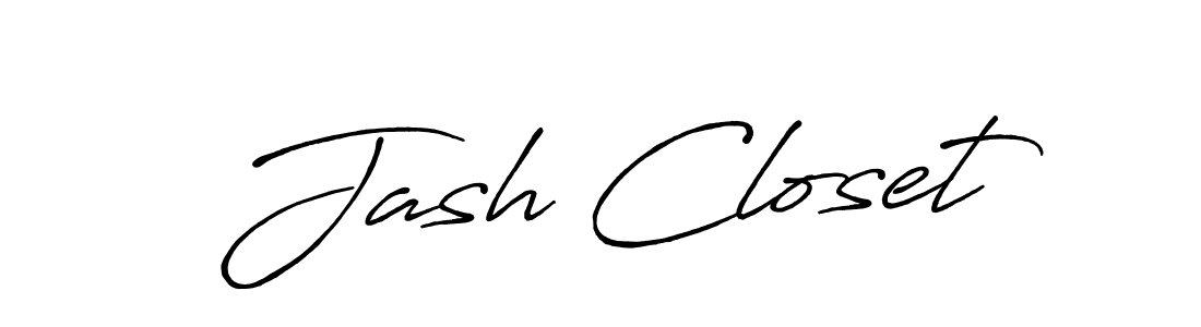 Use a signature maker to create a handwritten signature online. With this signature software, you can design (Antro_Vectra_Bolder) your own signature for name Jash Closet. Jash Closet signature style 7 images and pictures png