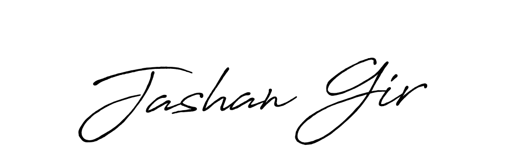 Create a beautiful signature design for name Jashan Gir. With this signature (Antro_Vectra_Bolder) fonts, you can make a handwritten signature for free. Jashan Gir signature style 7 images and pictures png