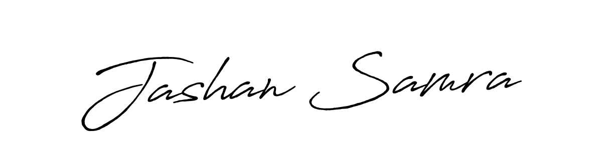 How to make Jashan Samra name signature. Use Antro_Vectra_Bolder style for creating short signs online. This is the latest handwritten sign. Jashan Samra signature style 7 images and pictures png