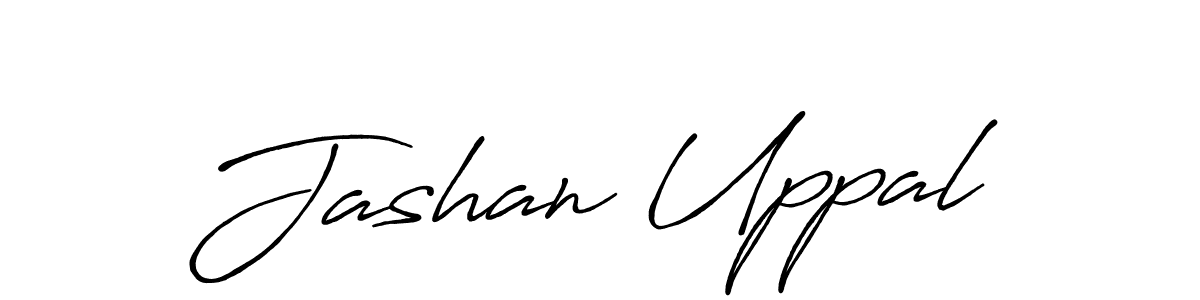 Use a signature maker to create a handwritten signature online. With this signature software, you can design (Antro_Vectra_Bolder) your own signature for name Jashan Uppal. Jashan Uppal signature style 7 images and pictures png