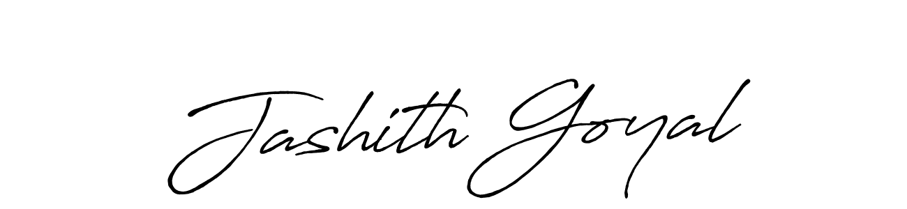 Create a beautiful signature design for name Jashith Goyal. With this signature (Antro_Vectra_Bolder) fonts, you can make a handwritten signature for free. Jashith Goyal signature style 7 images and pictures png
