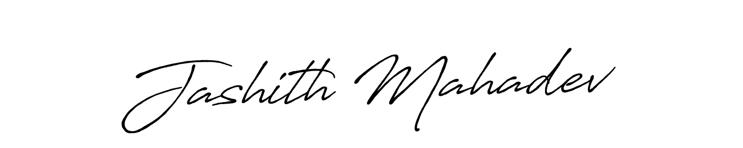 Use a signature maker to create a handwritten signature online. With this signature software, you can design (Antro_Vectra_Bolder) your own signature for name Jashith Mahadev. Jashith Mahadev signature style 7 images and pictures png