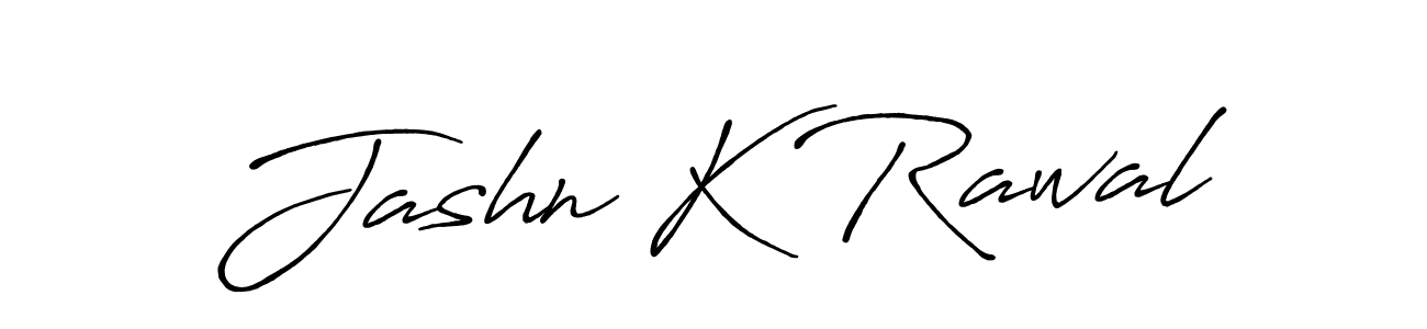 Design your own signature with our free online signature maker. With this signature software, you can create a handwritten (Antro_Vectra_Bolder) signature for name Jashn K Rawal. Jashn K Rawal signature style 7 images and pictures png