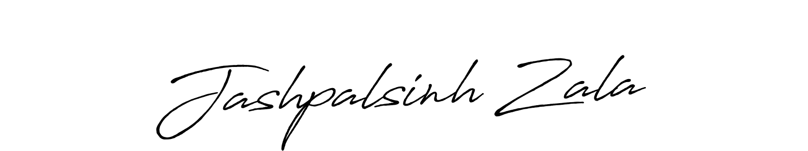 Create a beautiful signature design for name Jashpalsinh Zala. With this signature (Antro_Vectra_Bolder) fonts, you can make a handwritten signature for free. Jashpalsinh Zala signature style 7 images and pictures png