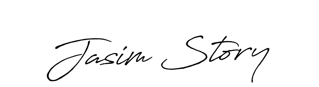 How to make Jasim Story signature? Antro_Vectra_Bolder is a professional autograph style. Create handwritten signature for Jasim Story name. Jasim Story signature style 7 images and pictures png