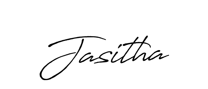 Use a signature maker to create a handwritten signature online. With this signature software, you can design (Antro_Vectra_Bolder) your own signature for name Jasitha. Jasitha signature style 7 images and pictures png