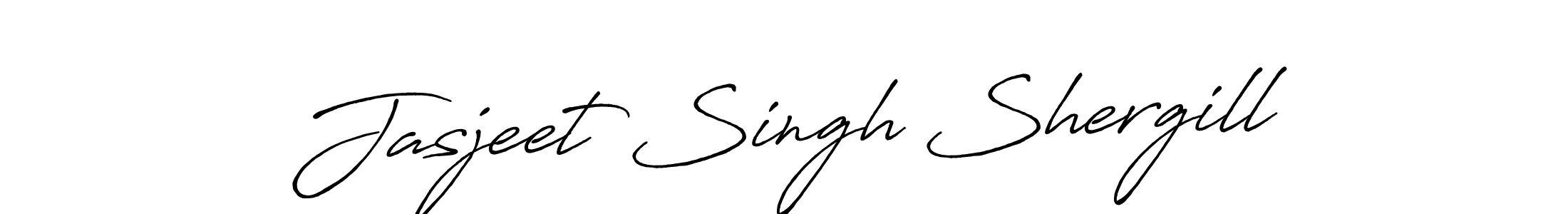 Create a beautiful signature design for name Jasjeet Singh Shergill. With this signature (Antro_Vectra_Bolder) fonts, you can make a handwritten signature for free. Jasjeet Singh Shergill signature style 7 images and pictures png