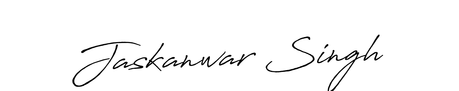 How to make Jaskanwar Singh name signature. Use Antro_Vectra_Bolder style for creating short signs online. This is the latest handwritten sign. Jaskanwar Singh signature style 7 images and pictures png