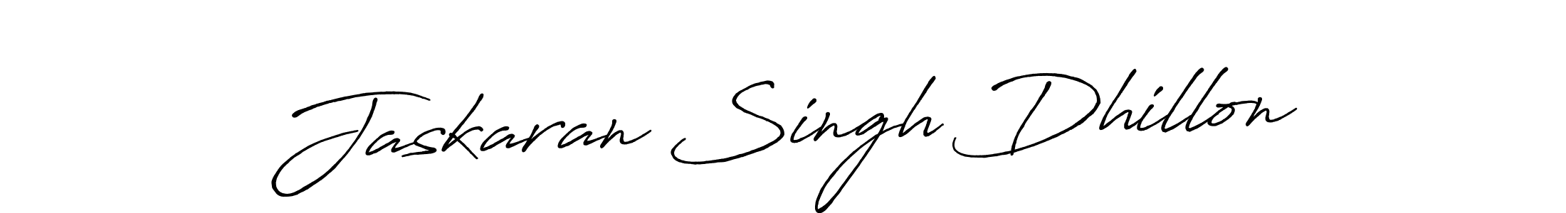 Make a beautiful signature design for name Jaskaran Singh Dhillon. With this signature (Antro_Vectra_Bolder) style, you can create a handwritten signature for free. Jaskaran Singh Dhillon signature style 7 images and pictures png