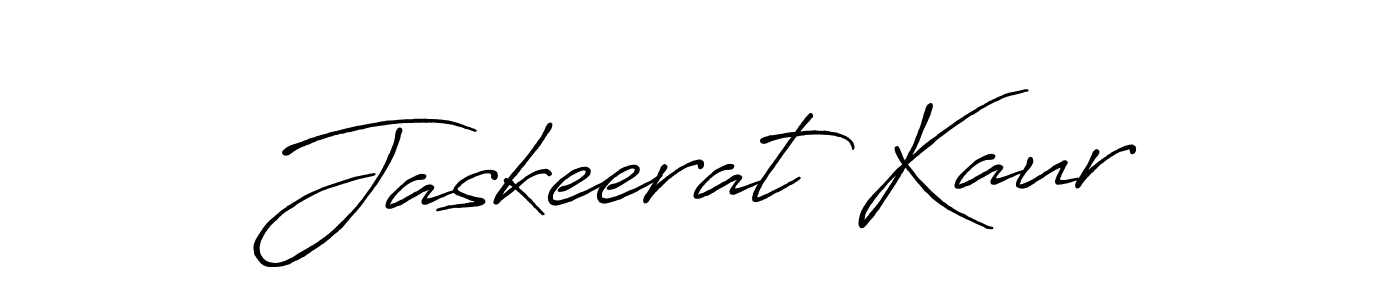 Create a beautiful signature design for name Jaskeerat Kaur. With this signature (Antro_Vectra_Bolder) fonts, you can make a handwritten signature for free. Jaskeerat Kaur signature style 7 images and pictures png