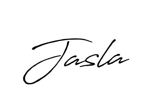 Design your own signature with our free online signature maker. With this signature software, you can create a handwritten (Antro_Vectra_Bolder) signature for name Jasla. Jasla signature style 7 images and pictures png