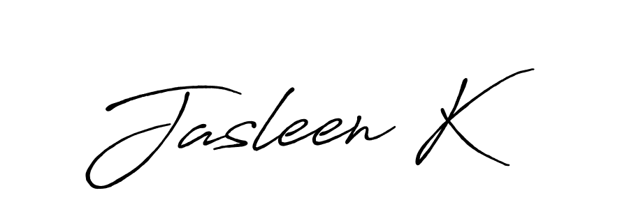 Jasleen K stylish signature style. Best Handwritten Sign (Antro_Vectra_Bolder) for my name. Handwritten Signature Collection Ideas for my name Jasleen K. Jasleen K signature style 7 images and pictures png