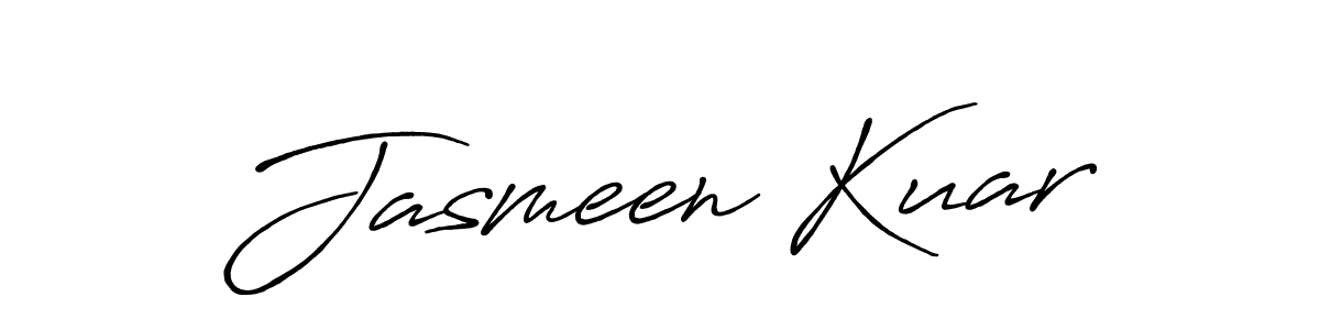 How to make Jasmeen Kuar signature? Antro_Vectra_Bolder is a professional autograph style. Create handwritten signature for Jasmeen Kuar name. Jasmeen Kuar signature style 7 images and pictures png
