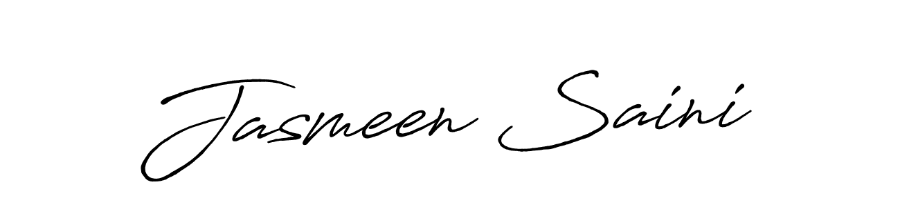 How to make Jasmeen Saini name signature. Use Antro_Vectra_Bolder style for creating short signs online. This is the latest handwritten sign. Jasmeen Saini signature style 7 images and pictures png