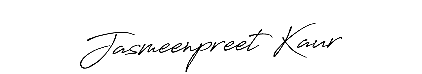 Make a beautiful signature design for name Jasmeenpreet Kaur. With this signature (Antro_Vectra_Bolder) style, you can create a handwritten signature for free. Jasmeenpreet Kaur signature style 7 images and pictures png