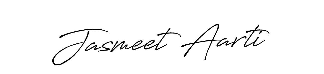 Design your own signature with our free online signature maker. With this signature software, you can create a handwritten (Antro_Vectra_Bolder) signature for name Jasmeet Aarti. Jasmeet Aarti signature style 7 images and pictures png