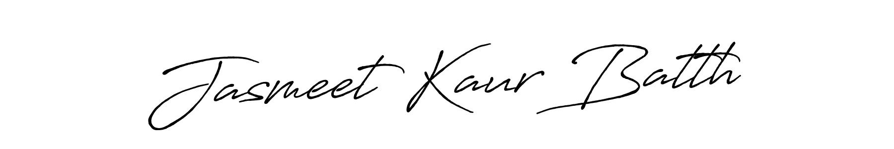 Also we have Jasmeet Kaur Batth name is the best signature style. Create professional handwritten signature collection using Antro_Vectra_Bolder autograph style. Jasmeet Kaur Batth signature style 7 images and pictures png