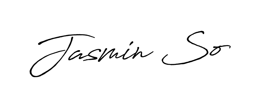 It looks lik you need a new signature style for name Jasmin So. Design unique handwritten (Antro_Vectra_Bolder) signature with our free signature maker in just a few clicks. Jasmin So signature style 7 images and pictures png