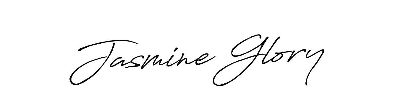 Create a beautiful signature design for name Jasmine Glory. With this signature (Antro_Vectra_Bolder) fonts, you can make a handwritten signature for free. Jasmine Glory signature style 7 images and pictures png
