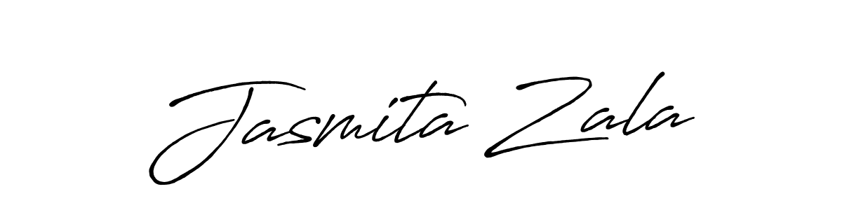 if you are searching for the best signature style for your name Jasmita Zala. so please give up your signature search. here we have designed multiple signature styles  using Antro_Vectra_Bolder. Jasmita Zala signature style 7 images and pictures png
