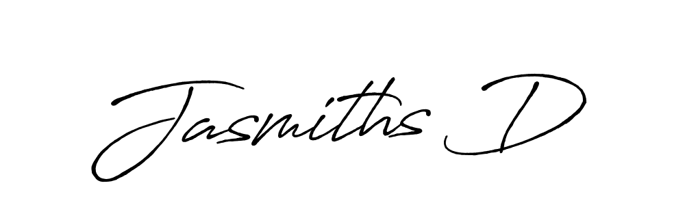 Similarly Antro_Vectra_Bolder is the best handwritten signature design. Signature creator online .You can use it as an online autograph creator for name Jasmiths D. Jasmiths D signature style 7 images and pictures png