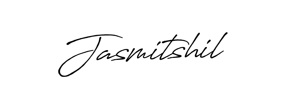 Make a beautiful signature design for name Jasmitshil. With this signature (Antro_Vectra_Bolder) style, you can create a handwritten signature for free. Jasmitshil signature style 7 images and pictures png