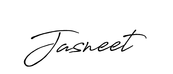 Jasneet stylish signature style. Best Handwritten Sign (Antro_Vectra_Bolder) for my name. Handwritten Signature Collection Ideas for my name Jasneet. Jasneet signature style 7 images and pictures png