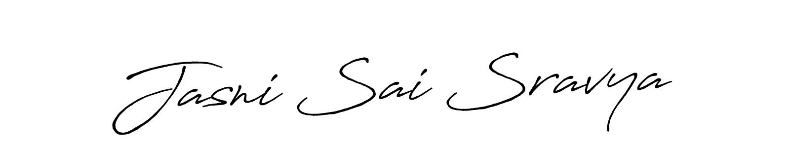 Use a signature maker to create a handwritten signature online. With this signature software, you can design (Antro_Vectra_Bolder) your own signature for name Jasni Sai Sravya. Jasni Sai Sravya signature style 7 images and pictures png