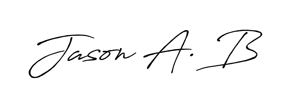 How to make Jason A. B name signature. Use Antro_Vectra_Bolder style for creating short signs online. This is the latest handwritten sign. Jason A. B signature style 7 images and pictures png