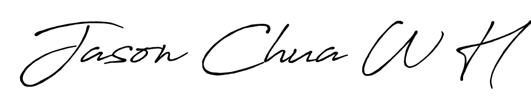 It looks like you need a new signature style for name Jason Chua W H. Design unique handwritten (Antro_Vectra_Bolder) signature with our free signature maker in just a few clicks. Jason Chua W H signature style 7 images and pictures png
