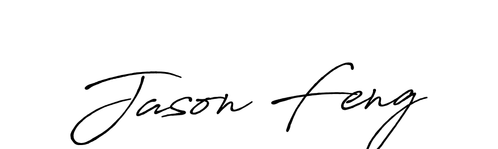 Use a signature maker to create a handwritten signature online. With this signature software, you can design (Antro_Vectra_Bolder) your own signature for name Jason Feng. Jason Feng signature style 7 images and pictures png