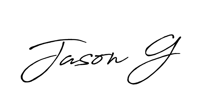 How to make Jason G signature? Antro_Vectra_Bolder is a professional autograph style. Create handwritten signature for Jason G name. Jason G signature style 7 images and pictures png