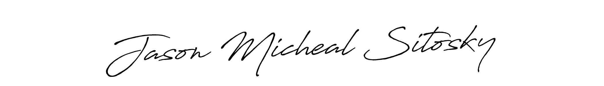 Also You can easily find your signature by using the search form. We will create Jason Micheal Sitosky name handwritten signature images for you free of cost using Antro_Vectra_Bolder sign style. Jason Micheal Sitosky signature style 7 images and pictures png