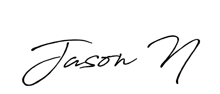 Design your own signature with our free online signature maker. With this signature software, you can create a handwritten (Antro_Vectra_Bolder) signature for name Jason N. Jason N signature style 7 images and pictures png