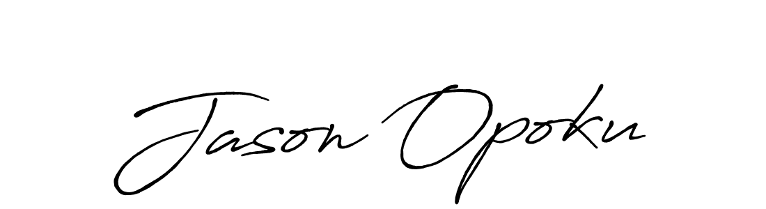 Make a beautiful signature design for name Jason Opoku. With this signature (Antro_Vectra_Bolder) style, you can create a handwritten signature for free. Jason Opoku signature style 7 images and pictures png