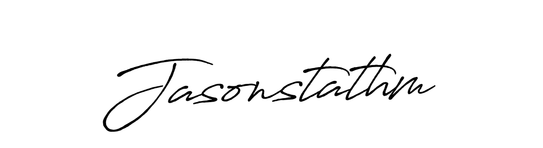 How to make Jasonstathm name signature. Use Antro_Vectra_Bolder style for creating short signs online. This is the latest handwritten sign. Jasonstathm signature style 7 images and pictures png