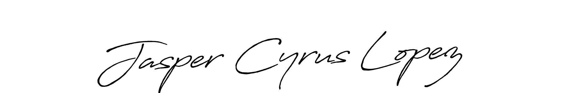 Antro_Vectra_Bolder is a professional signature style that is perfect for those who want to add a touch of class to their signature. It is also a great choice for those who want to make their signature more unique. Get Jasper Cyrus Lopez name to fancy signature for free. Jasper Cyrus Lopez signature style 7 images and pictures png